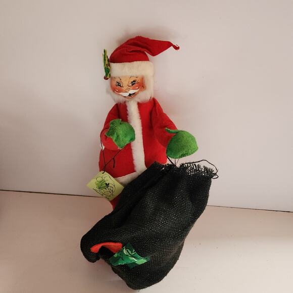 Vintage Annalee Santa Claus Mobilitee Doll with Toy Bag Tagged Dated 1963 - Picture 1 of 3